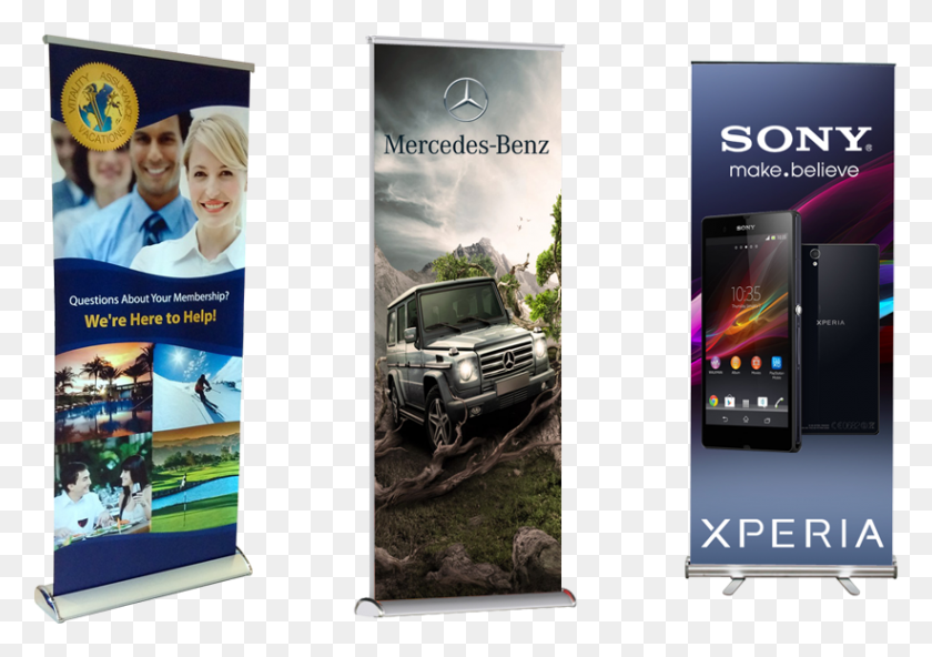 821x560 Roll Up Transparent Pullup Banner, Mobile Phone, Phone, Electronics HD PNG Download