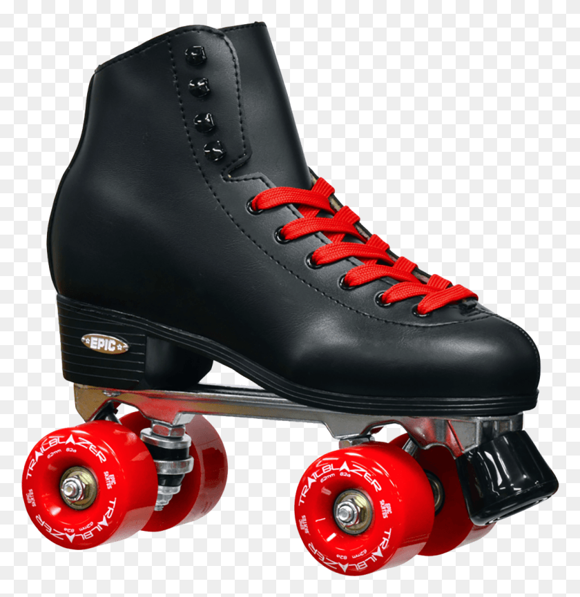 1087x1123 Roller Skate Image Black And Red Roller Skates, Shoe, Footwear, Clothing HD PNG Download