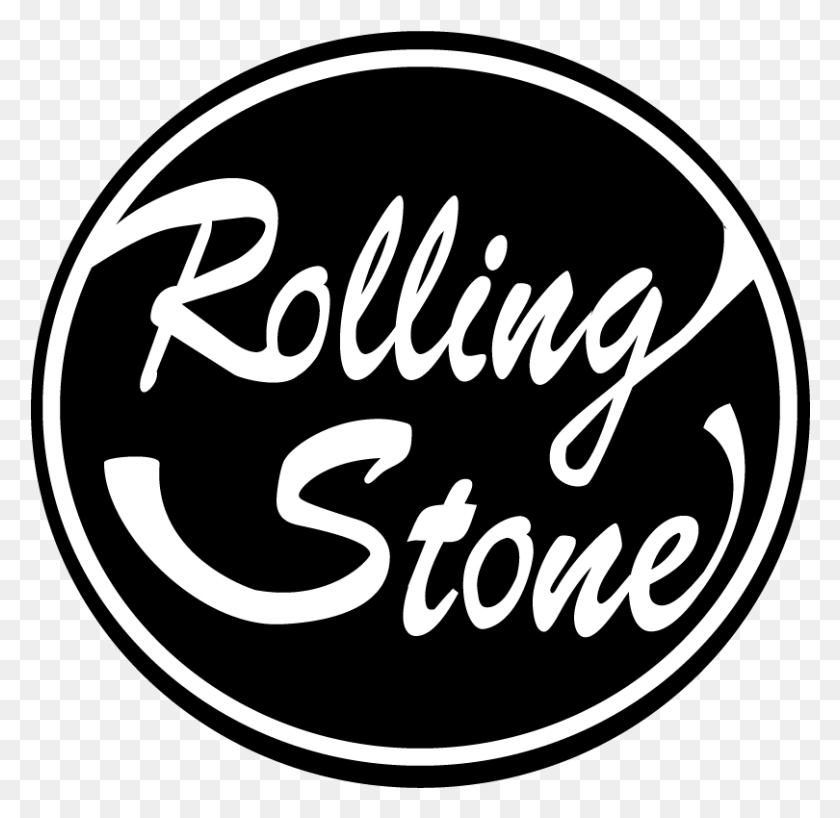 810x788 Rolling Stone Bar Logo Symbol Black Rolling Stones Logo, Text, Label, Handwriting HD PNG Download