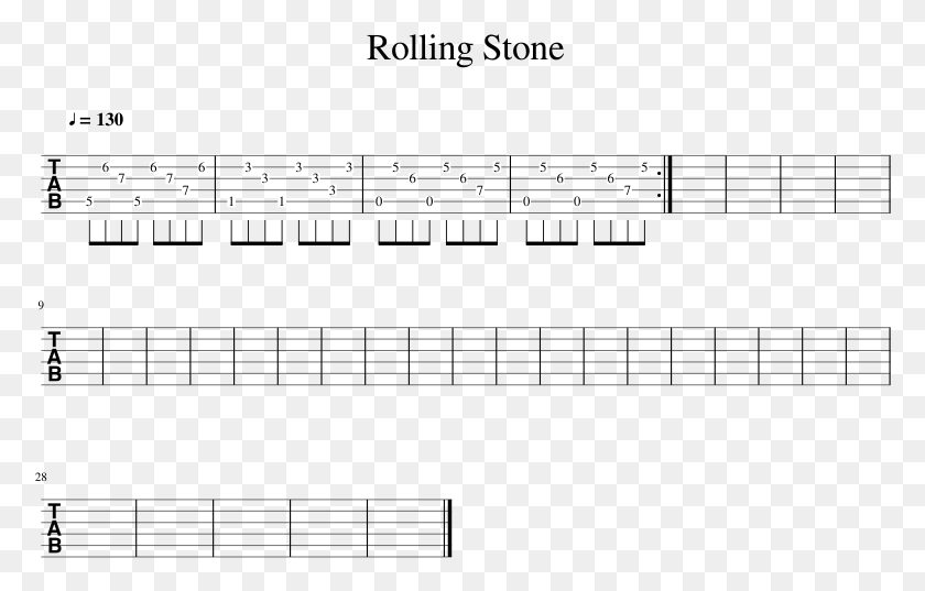 778x477 Rolling Stone Sheet Music 1 Of 1 Pages Sheet Music, Text, Minecraft, Legend Of Zelda HD PNG Download