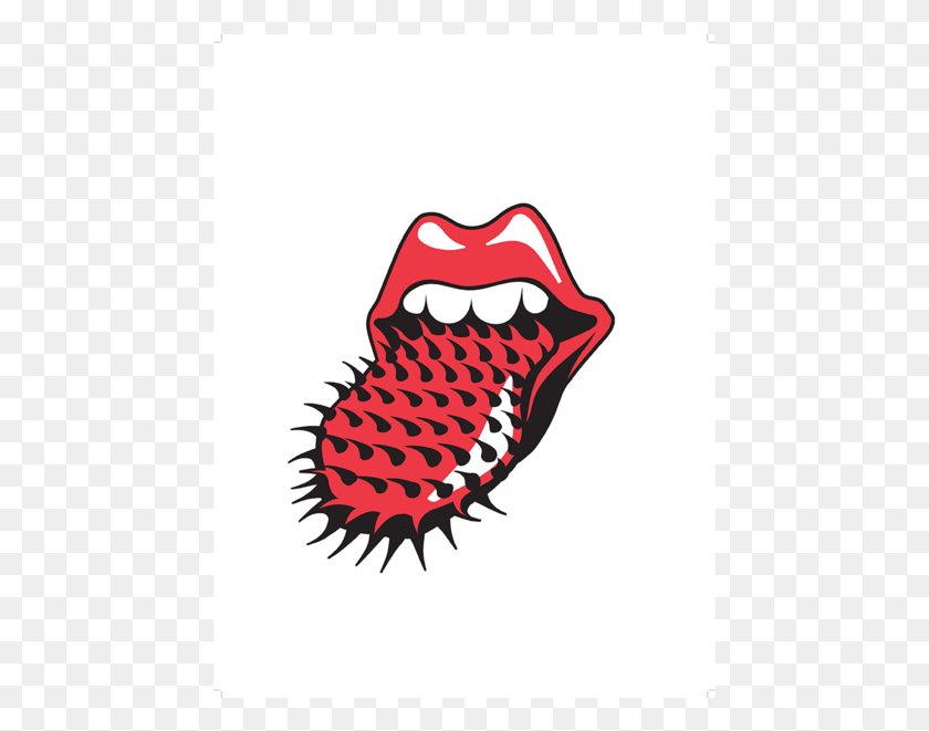 457x601 Rolling Stones Spiked Tongue T Shirt, Plant, Ketchup, Food HD PNG Download