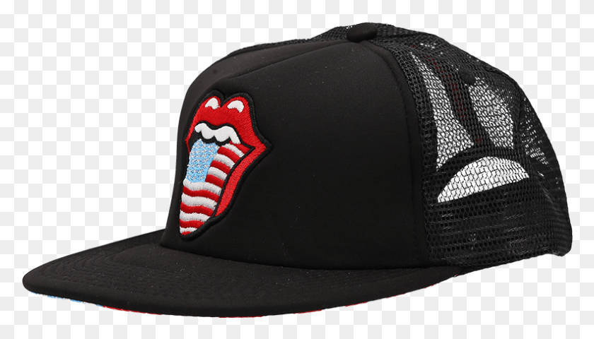 790x426 Rolling Stones Zip Code Stars And Stripes Trucker Hat Baseball Cap, Clothing, Apparel, Cap HD PNG Download