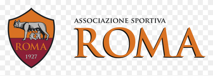 3750x1165 Логотип Roma Интересная История Названия Команды И Scritta As Roma Store, Текст, Алфавит, Слово Hd Png Скачать