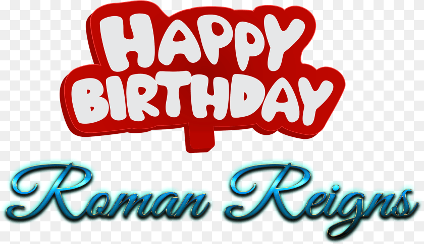1672x965 Roman Reigns Happy Birthday Name Logo Calligraphy, Text, Light Clipart PNG