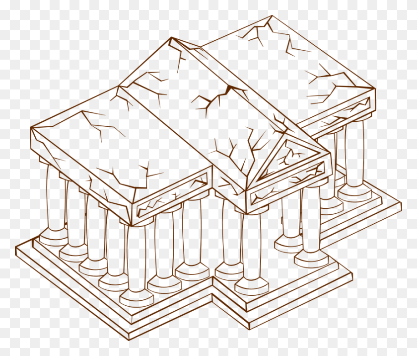 856x720 Римский Храм Книжка-Раскраска Рисунок Образование Римская Империя Храм Рисунок, Сокровище Png Скачать