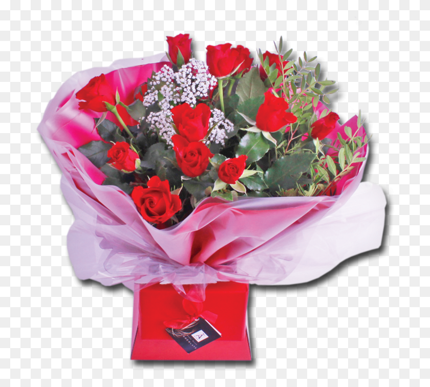 708x696 Romance Flowers Free Chocolates Gift Box Transparent Flowers Gift Box, Plant, Flower Bouquet, Flower Arrangement HD PNG Download
