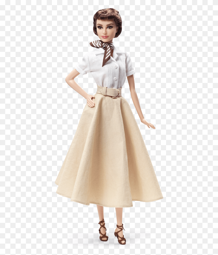 422x924 Romanholidaybarbie Audrey Hepburn Doll, Clothing, Apparel, Toy HD PNG Download