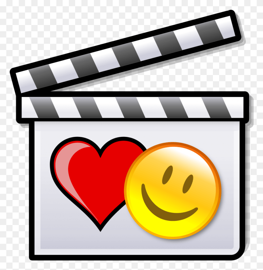 907x936 Romantic Comedy Film Clapperboard One Act Play Clipart, Heart, Text HD PNG Download