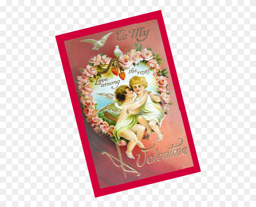 480x620 Romantic Valentine Vintage Postcards, Advertisement, Poster, Person HD PNG Download