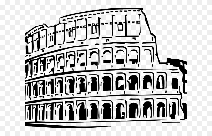 640x480 Rome Clipart Roma Italy Clipart Black And White, Building, Architecture, Scoreboard HD PNG Download