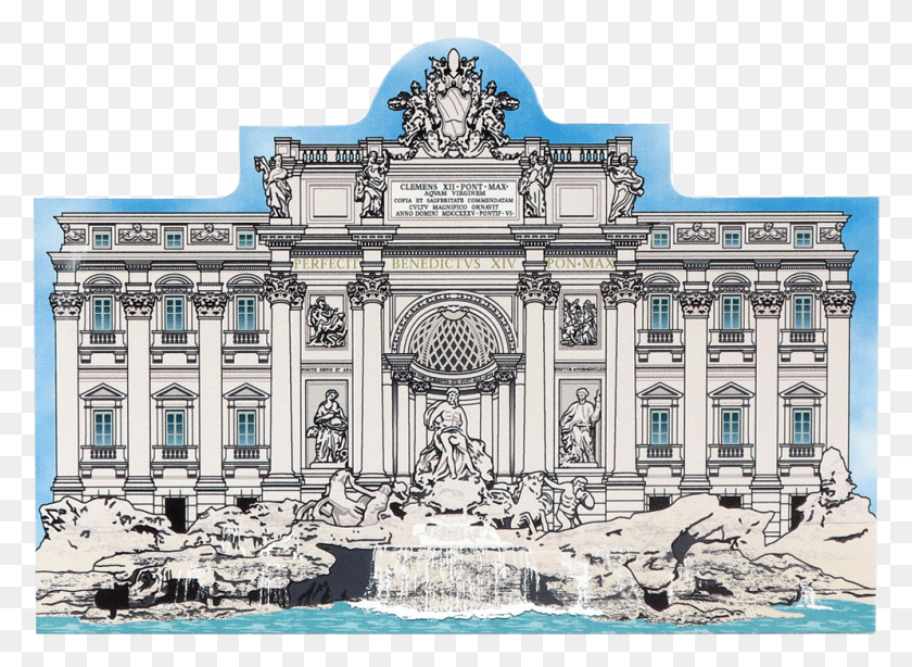 994x706 Rome Trevi Fountain Clip Art, Mansion, House, Housing HD PNG Download