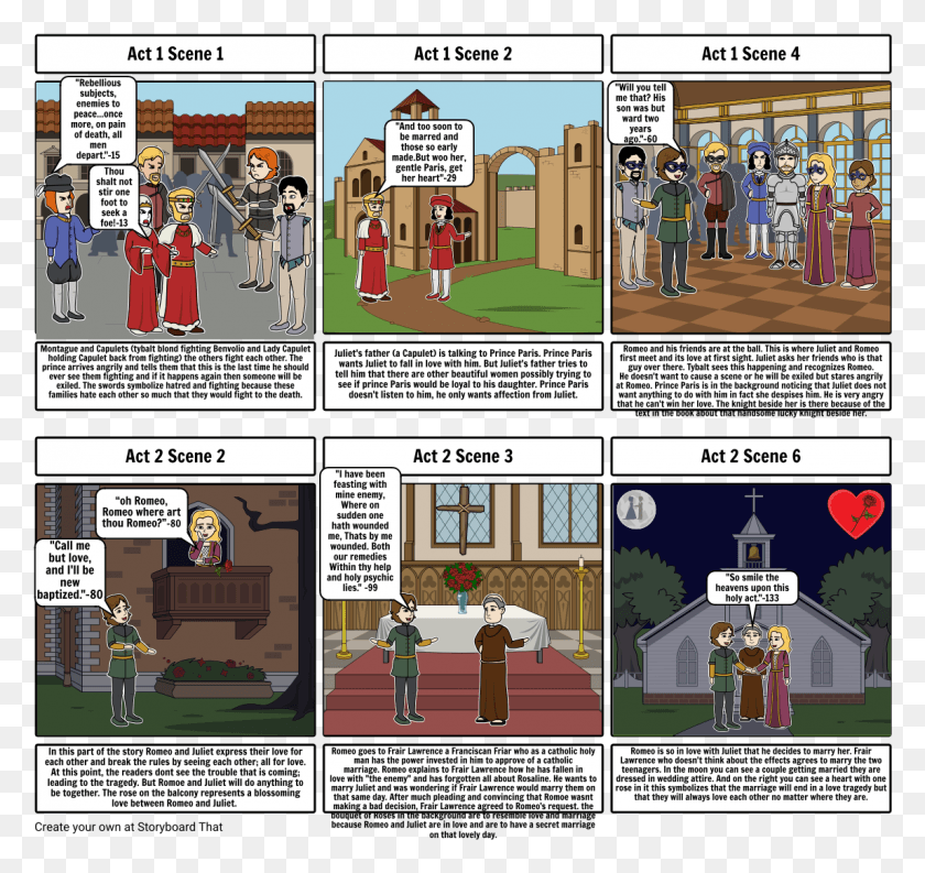 Romeo And Juliet Comic Strip Romeo And Juliet Comic Strip Act, Comics ...