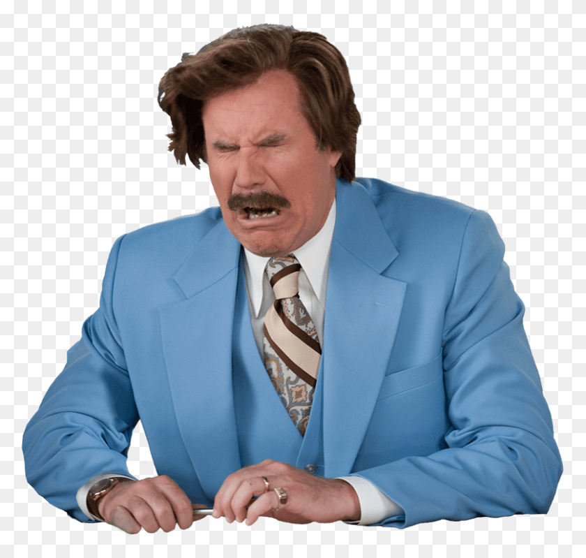 806x764 Ron Burgundy Crying, Tie, Accessories, Accessory HD PNG Download
