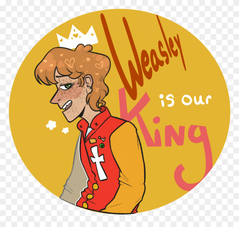 960x910 Ronald Weasley Our King Cartoon, Label, Text, Face HD PNG Download
