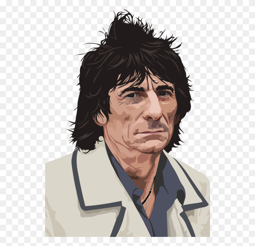 544x750 Ronnie Wood The Rolling Stones Musician Rock Artist Rolling Stones Clipart, Face, Person, Human HD PNG Download