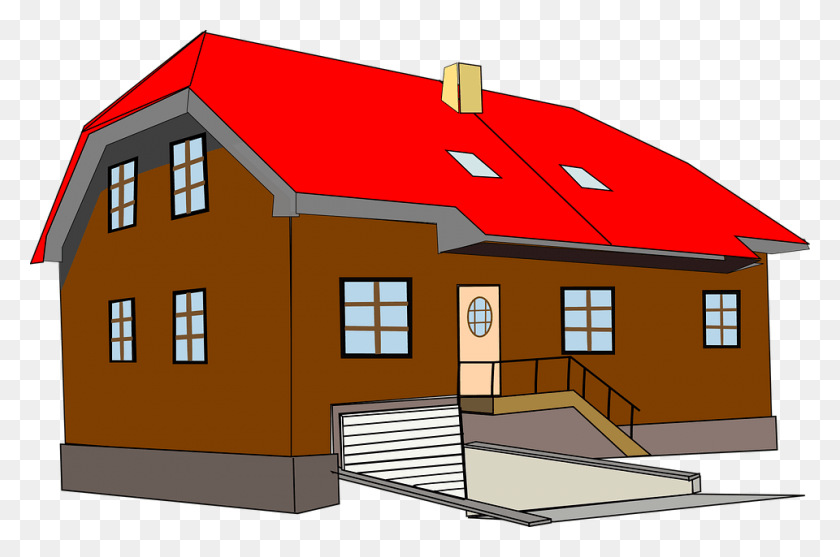 960x612 Roof Clipart Building Roof Two Story Building, Housing, House, Cottage HD PNG Download