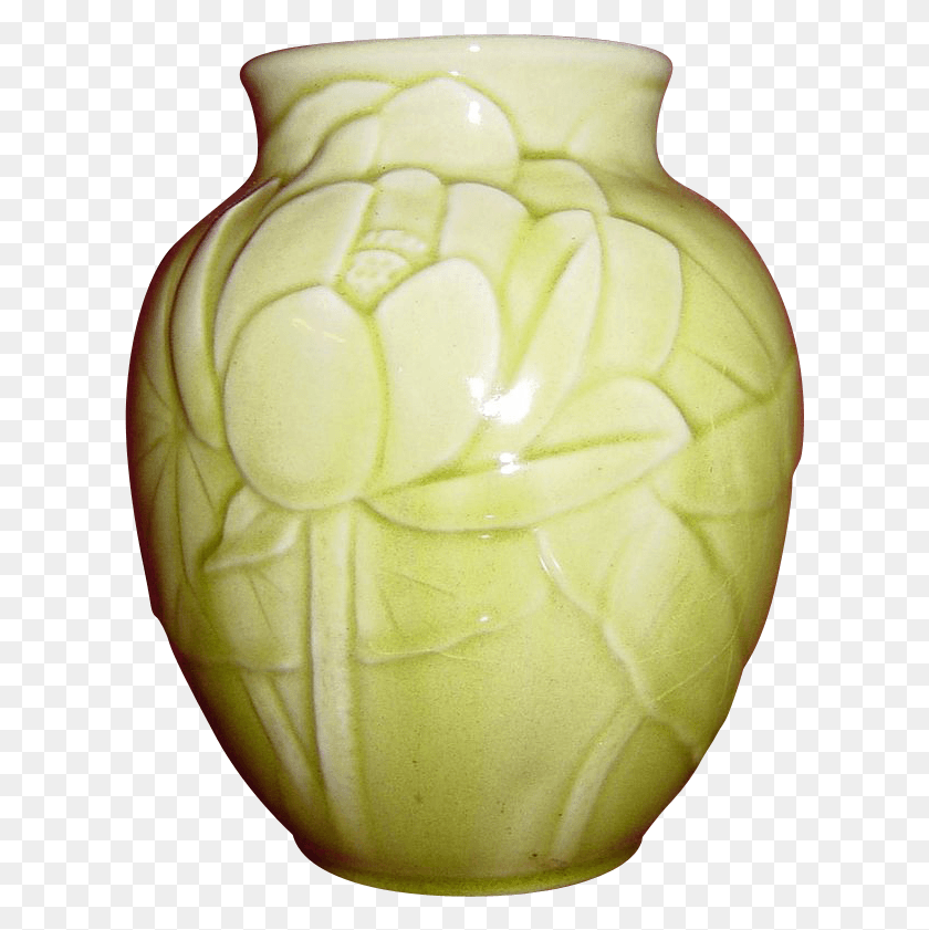 615x781 Rookwood Light Green Water Lily And Lily Pad Vase 6833 Ваза, Банка, Керамика, Еда Hd Png Скачать
