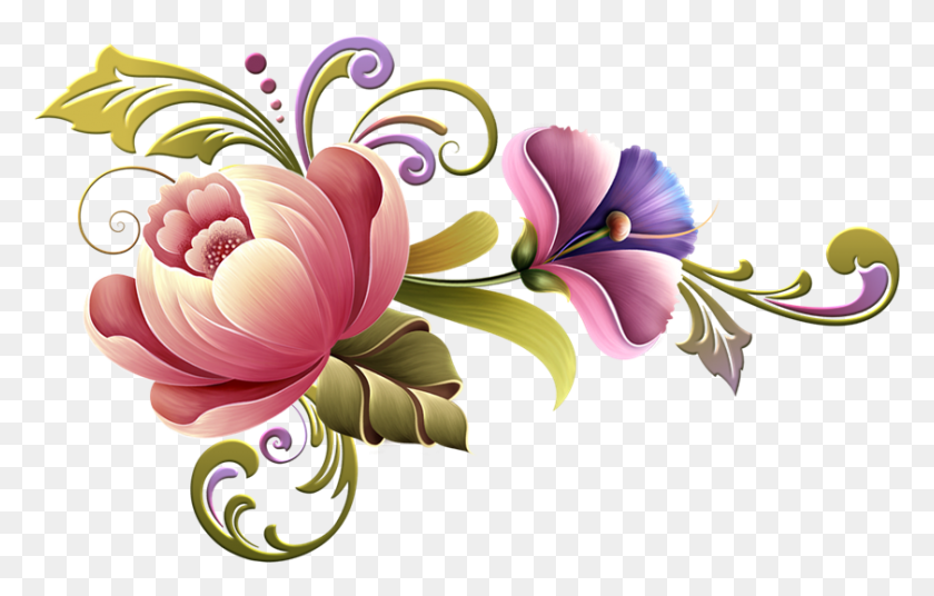 840x513 Descargar Png Gallo Pollo Flor Artificial, Gráficos, Diseño Floral Hd Png
