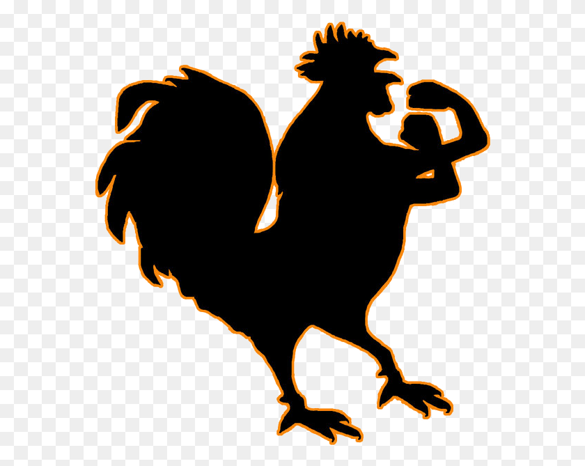 577x609 Rooster Clipart Dead Rooster Chicken Tattoo Designs, Bow, Text HD PNG Download