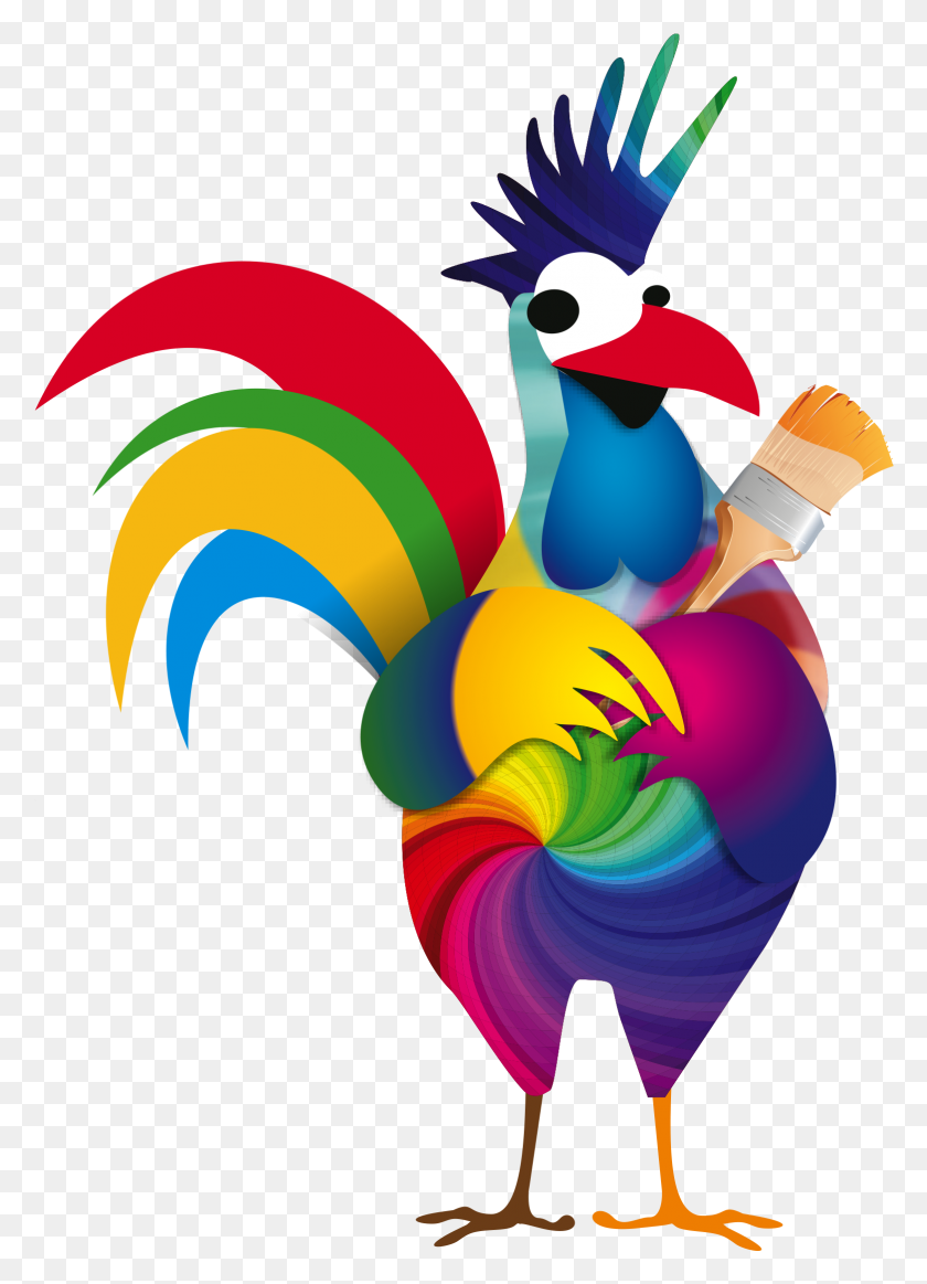 1564x2213 Rooster Pat Mcdonnell Paints Cartoon, Graphics, Pattern HD PNG Download