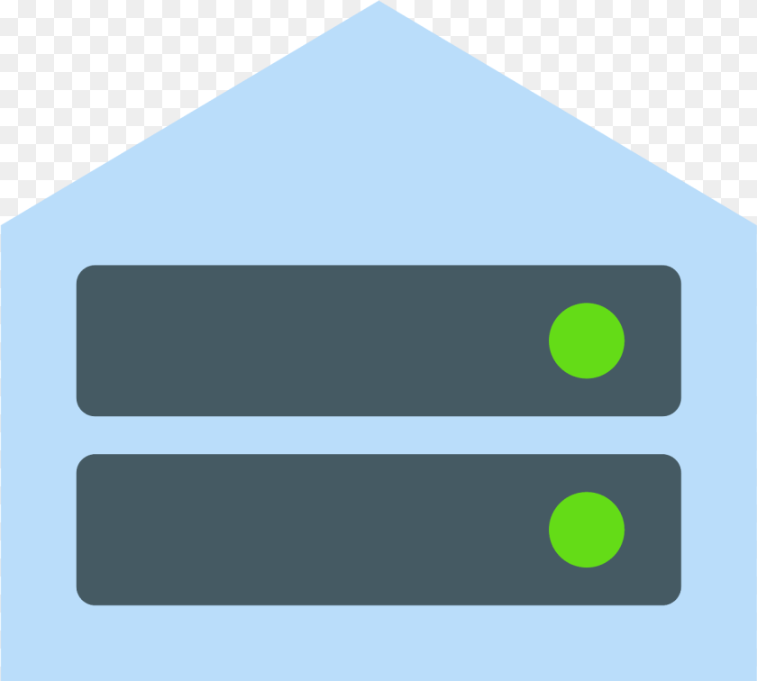 Root Server Icon Electric Blue Sticker PNG