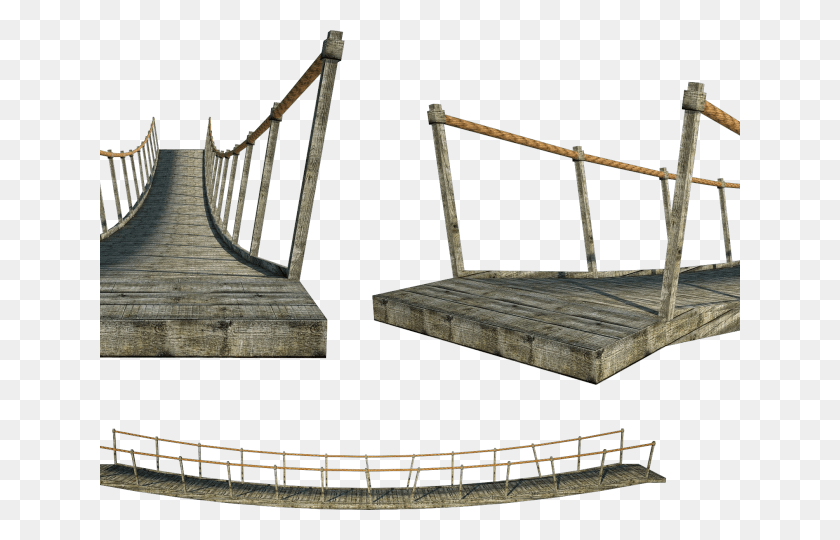 640x480 Rope Bridge Clipart Roap Bridge For Photoshop, Building, Boardwalk, Architecture HD PNG Download