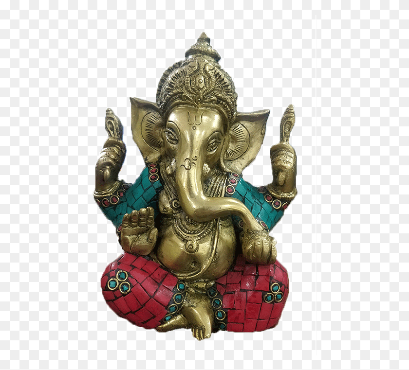 461x701 Roque Handicrafts Ganesha Stone Work Big Ears Statue, Dragon, Furniture, Person HD PNG Download