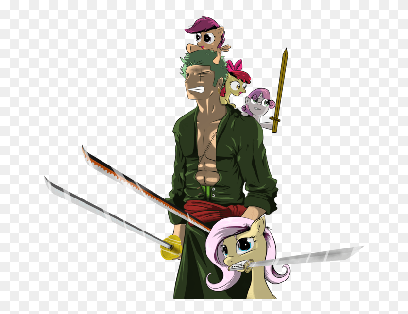 662x587 Roronoa Zoro Pony, Person, Bow, Costume HD PNG Download