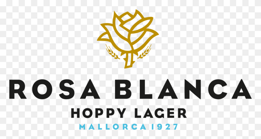 821x410 Rosa Blanca Happy Lager Mallorca Emblem, Logo, Symbol, Trademark HD PNG Download