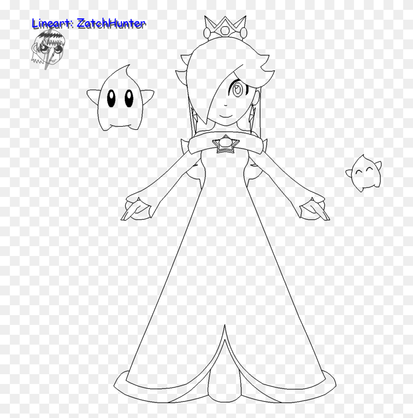 715x789 Rosalina Easy Coloring Pages, Outdoors, Nature, Astronomy HD PNG Download