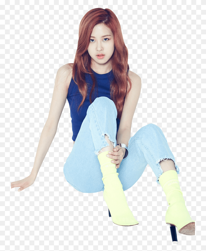751x963 Rose Blackpink Park Chae Young Yg, Clothing, Apparel, Person HD PNG Download