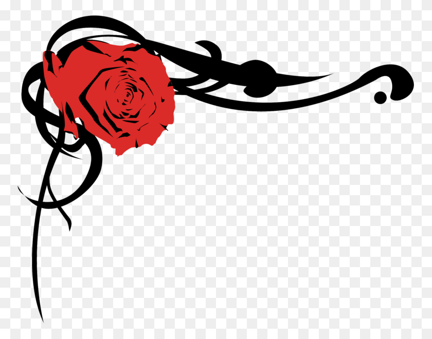 771x600 Роза Бордюр, Цветок, Растение, Цветение Hd Png Скачать