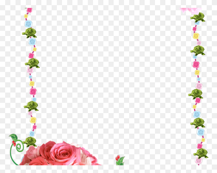 1088x856 Rose Border In Clipart Best Flower Rose Frames Design, Plant, Blossom, Flower Arrangement HD PNG Download