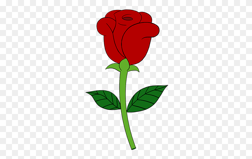 282x470 Rose Cartoon Drawing How To Draw A Flowers Bouquet Simple Rose Drawing, Plant, Flower, Blossom HD PNG Download