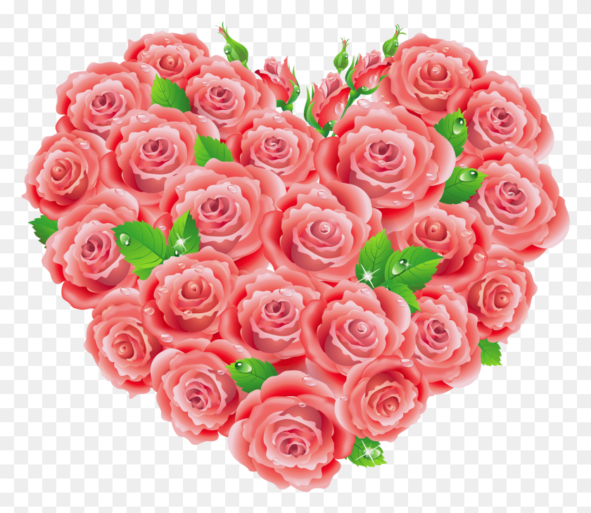 1501x1289 Роза Клипарт Сердце Рамки Иллюстрации Изображения Красные Розы Клипарт, Цветок, Растение, Цветение Hd Png Скачать