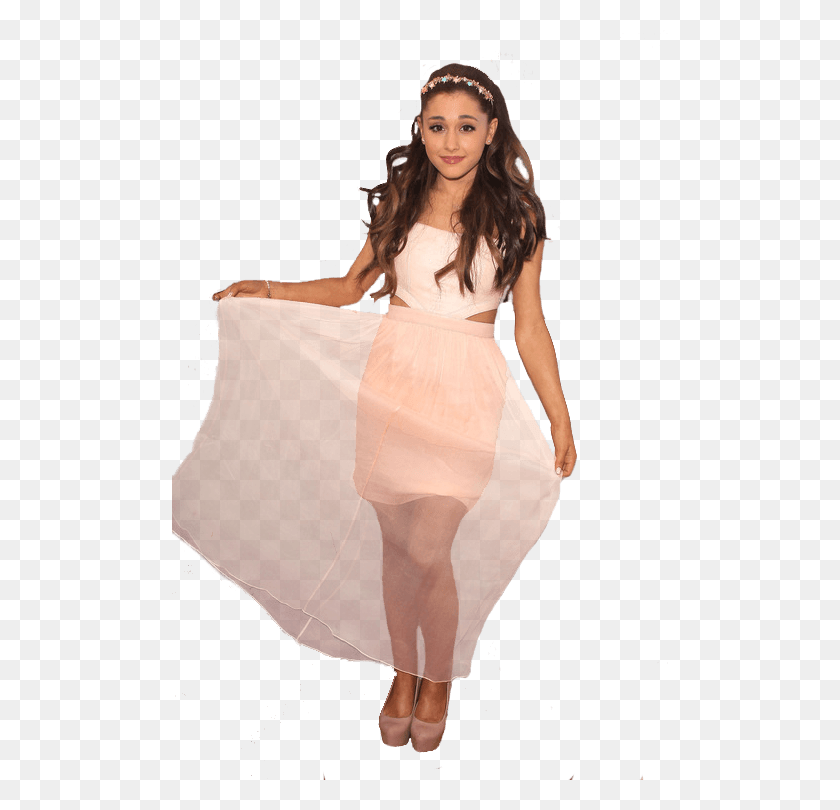 496x750 Розовое Платье Ариана Гранде Ариана Гранде В Розовом, Одежда, Одежда, Вечернее Платье Png Скачать
