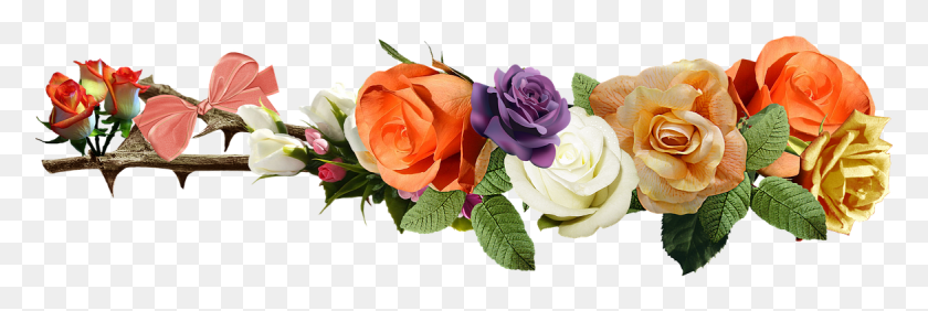 1169x333 Descargar Png Flores De Color Rosa Amor Rosas Amarillas Imagen Flor De Rosa Amarilla, Flor, Planta, Flor Hd Png