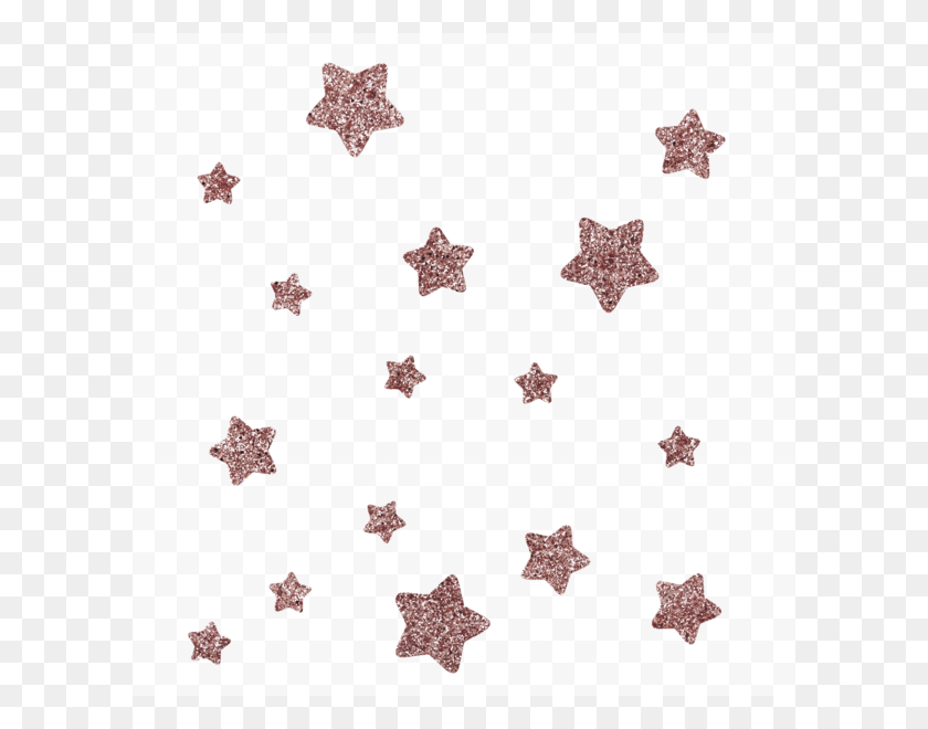 600x600 Rose Gold Glitter Stars, Symbol, Star Symbol, Rug HD PNG Download