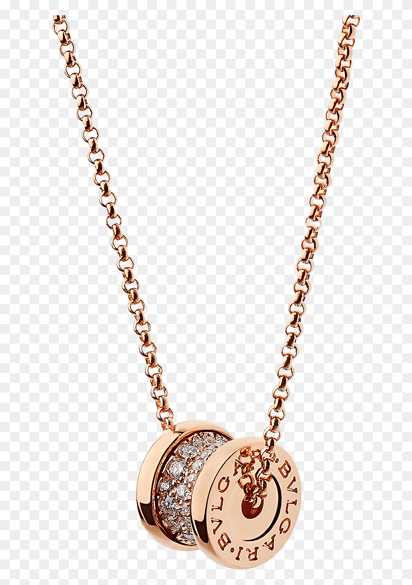 629x1132 Rose Gold Necklace With Pav Diamonds Collar Bulgari, Jewelry, Accessories, Accessory HD PNG Download