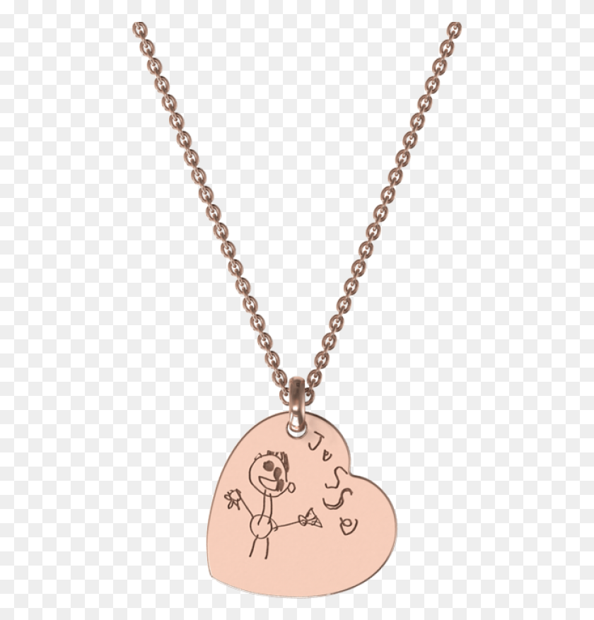 470x817 Rose Gold Sketch Heart Pendant Naszyjnik Serce Rowe Zoto, Necklace, Jewelry, Accessories HD PNG Download