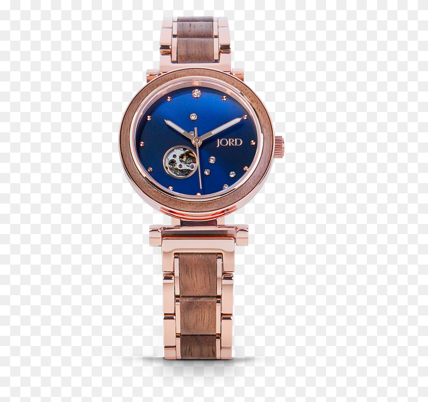 523x730 Descargar Png Reloj De Madera De Oro Rosa Para Mujer Reloj Analógico, Reloj De Pulsera, Torre Del Reloj, Torre Hd Png
