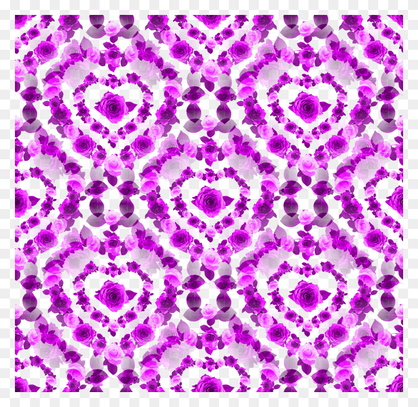 1280x1244 Rose Pattern Roses Heart Circle, Purple, Light, Rug HD PNG Download