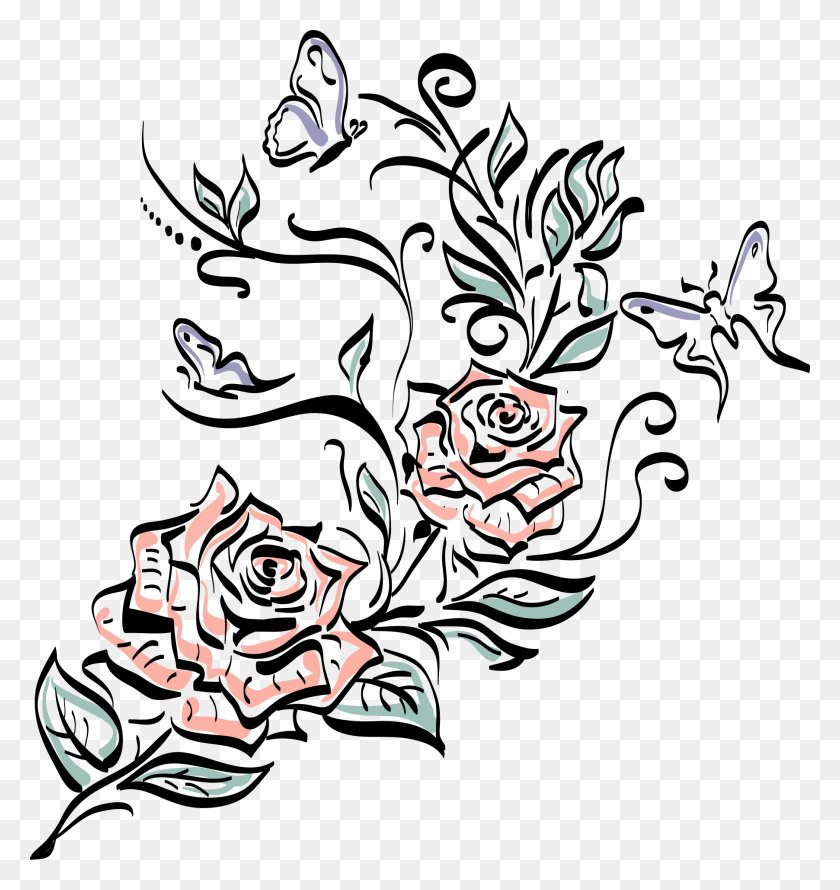 1804x1920 Rose Tattoo Clipart Head Drawing, Hand, Paper, Bird HD PNG Download