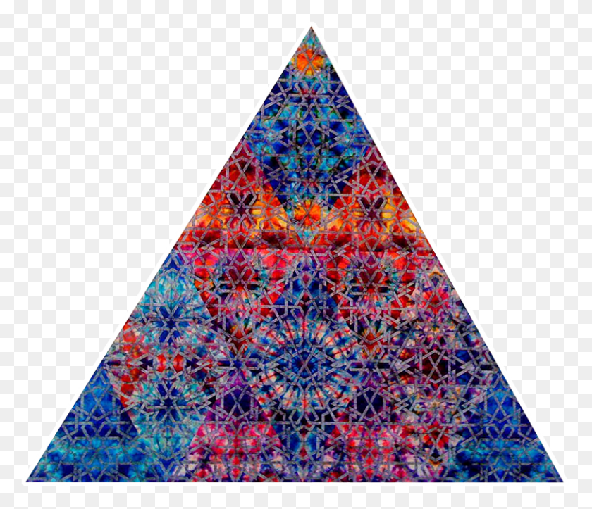 812x691 Rose Triangle Triangulo Equilatero De Colores, Rug, Quilt HD PNG Download