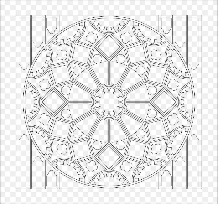 1920x1797 Rose Window Clipart, Architecture, Building, Dome, Pattern Sticker PNG