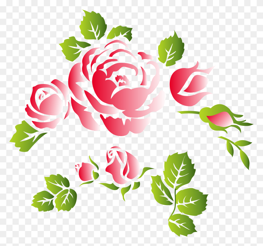 7960x7437 Роза Цветочный Орнамент Картинки Галерея Йоприсвиль, Графика, Растение Hd Png Скачать