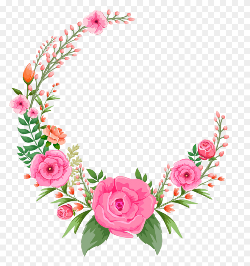 960x1024 Розы Роза Pinkroses Розовые Цветы Цветочный Круг Цветочная Рамка Розовый, Растение, Цветение, Узор Hd Png Скачать