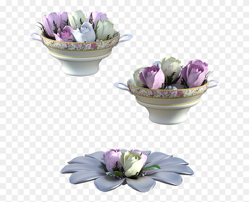 655x624 Descargar Png Rosas Shabby Chic Jarrón Deco Fantasía Floral Amor Flor Artificial, Porcelana, Cerámica Hd Png