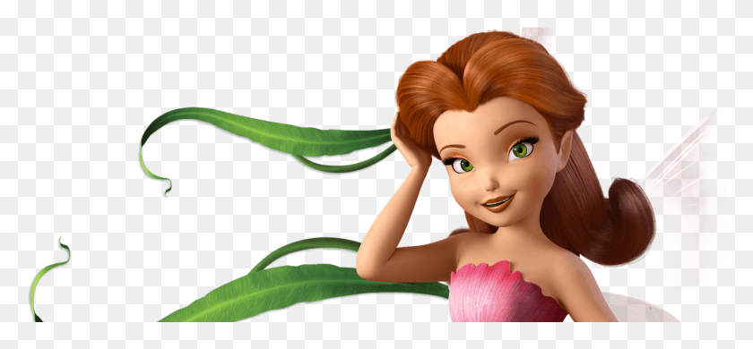 1338x567 Rosetta Disney Fairies Tinker Bell Doll Brown Hair Rosetta Tinker Bell, Toy, Person, Human HD PNG Download