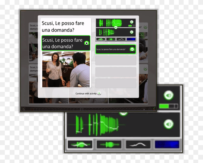 700x614 Rosetta Stone Spanish, Person, Human, Electronics HD PNG Download